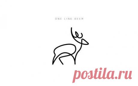 Животные, нарисованные одной линией