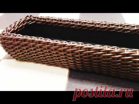 Балконное кашпо из ротанга своими руками.