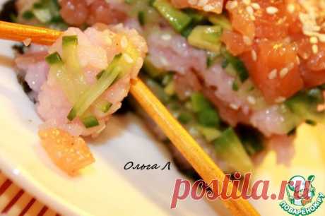 Салатные Суши-башенки.