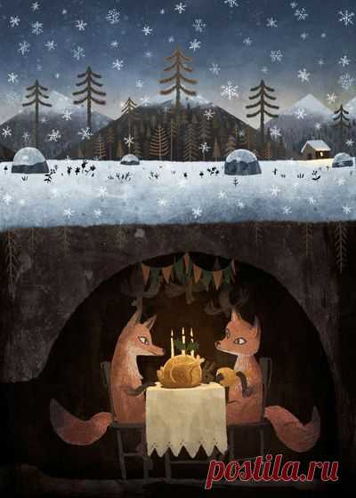 fox feast | Inspiring art