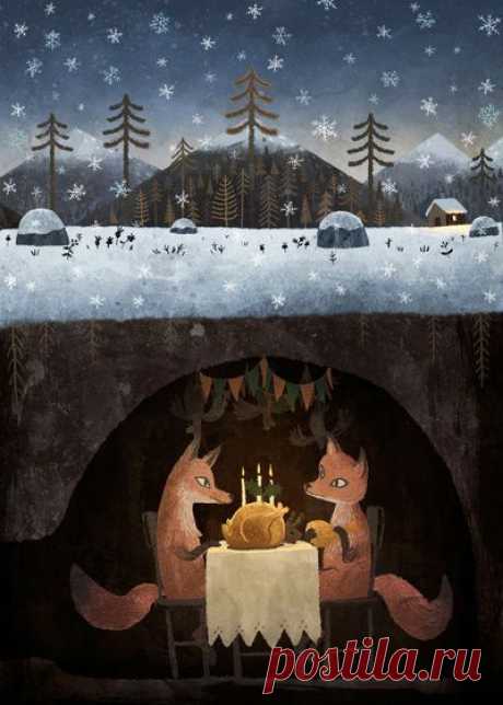 fox feast | Inspiring art