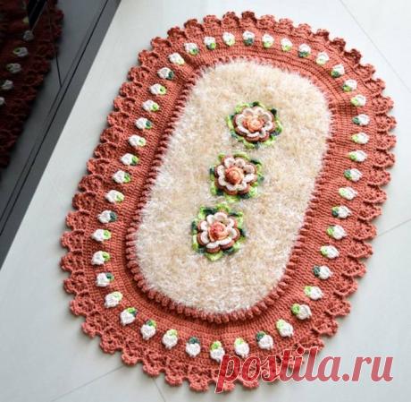 Коврик крючком.