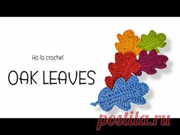 Crochet an oak leaf - Frunza de stejar crosetata