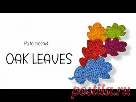 Crochet an oak leaf - Frunza de stejar crosetata