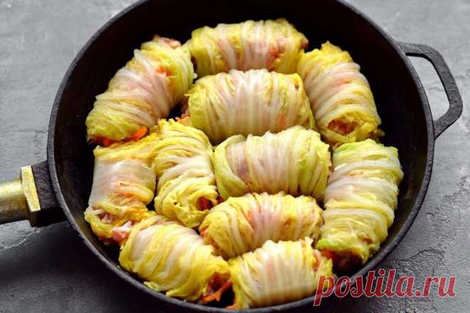 Голубцы из пекинской капусты - быстрый рецепт | Tasty Life Пульс Mail.ru Быстрый рецепт приготовления голубцов из пекинской капусты.