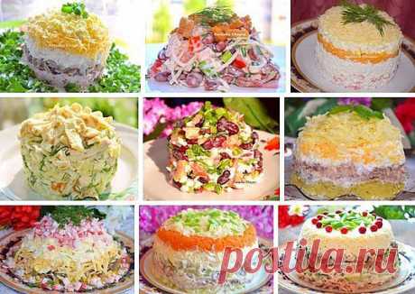 1. Салат &quot;Ночь&quot;
2. Салат с сухариками
3. Салат &quot;Нежность&quot; 
4. Салат с яичными блинчиками 
5. Салат из фасоли &quot;Остренький&quot; 
6. Салат с консервированной рыбкой 
7. Салат с крабовыми палочками и грибами 
8. Салат с рыбой и солеными огурчиками 
9. Салат &quot;Ирина&quot; 
9 рецептов самых вкусных салатов от Натальи Чагай