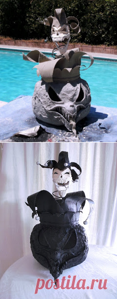 Злой шут из папье маше - House of Dewberry: Halloween Evil Jester Paper Mache Project Recap and Update