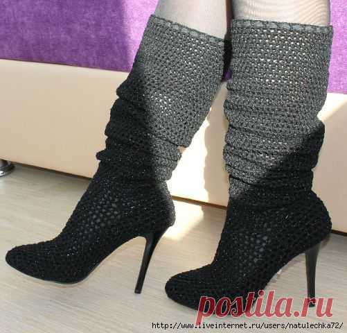 ВЯЗАНЫЕ САПОГИ! ПОДРОБНОЕ МК.