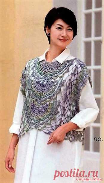 Полет мотылька. Ажурный топ(два мцвета) крючком. - ВЯЗАНАЯ МОДА+ ДЛЯ НЕМОДЕЛЬНЫХ ДАМ - Страна Мам