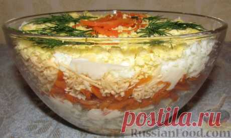 Рецепт: Салат «Бунито» с курицей и морковью по-корейски на RussianFood.com