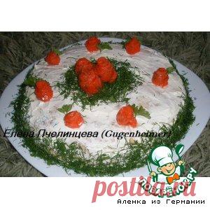 Блинный торт с семгой