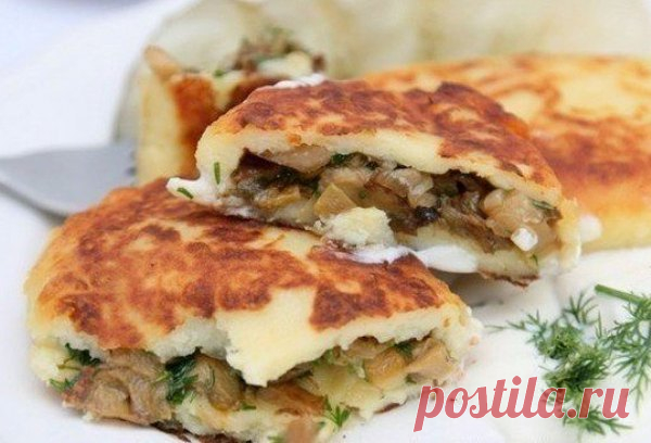 Картофельные пирожки с грибами