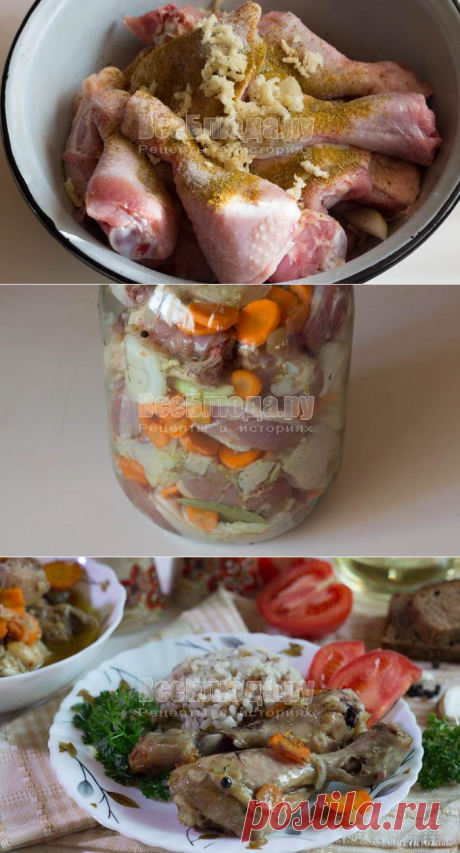 Курица в банке с овощами в собственном соку!..