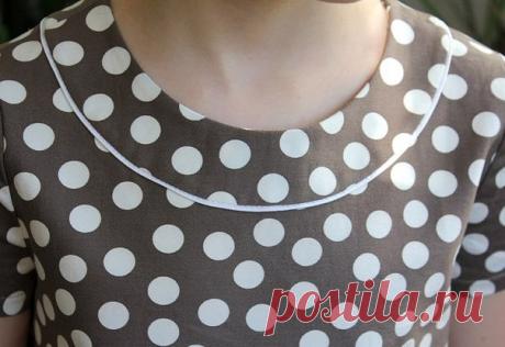 Шитье - Технологии и советы по шитью - Обработка горловины обтачкой с кантом
