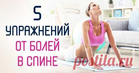 Как избавиться от боли в спине: 5 простых упражнений | Полезные советы на все случаи жизни