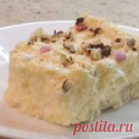 Торт "Кокосовое чудо" без выпечки Кулинарный рецепт