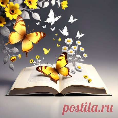 Бабочки и книга