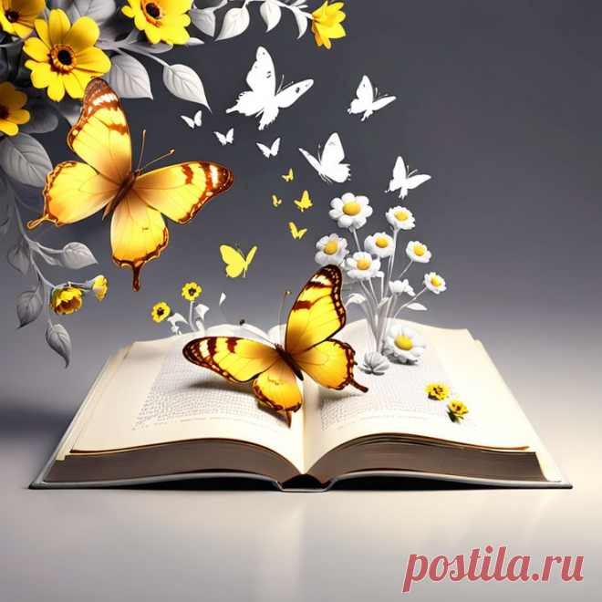 Бабочки и книга