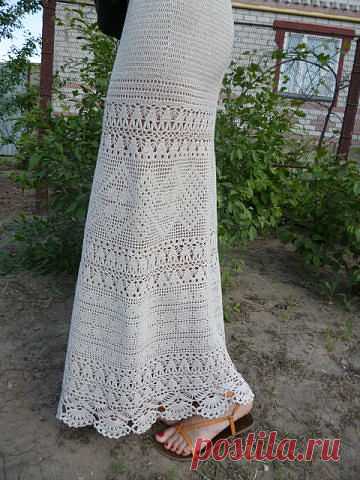 Схемы юбки из льна крючком