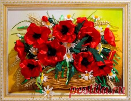 Romantic wall decor Hand ribbon Embroidery | eBay