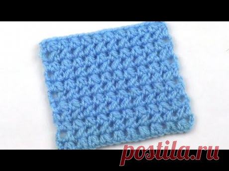 Простой узор из полустолбиков   Simple half double crochet pattern