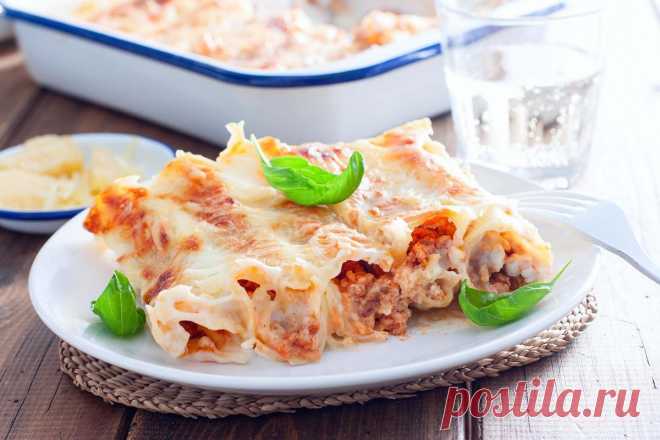 Каннеллони с фаршем в духовке рецепт с фото пошагово - 1000.menu