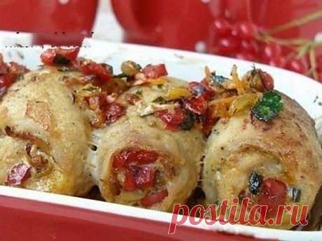Готовим вкусно: Запеченные свиные рулетики с начинкой