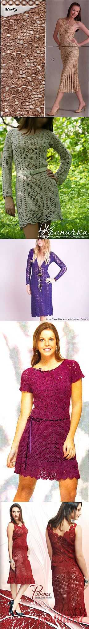 Платья крючком. Подборка 162.