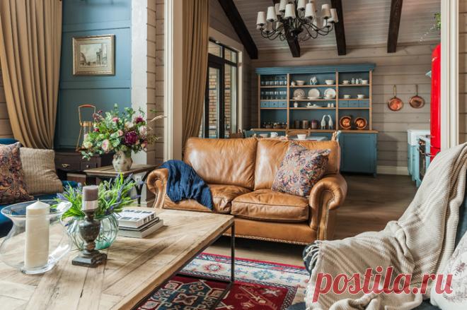 Деревянный дом в стиле английский кантри