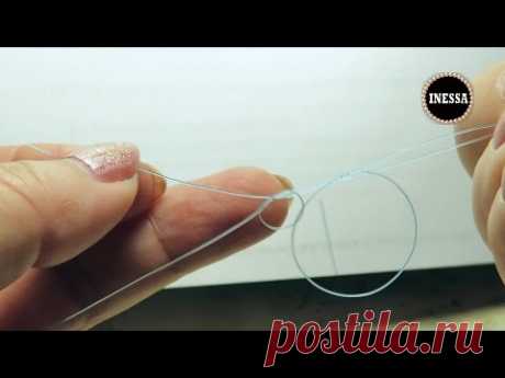 Бисероплетение. Как связать две лески между собой. Handmade. How to tie two fishing lines.