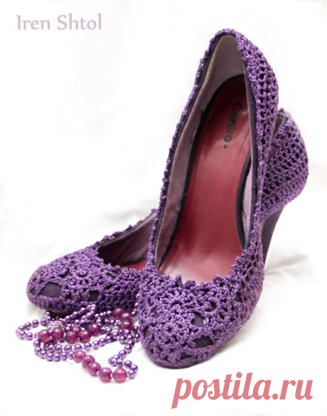 Iren Shtol's Hand-Made: МК по обвязыванию туфель
