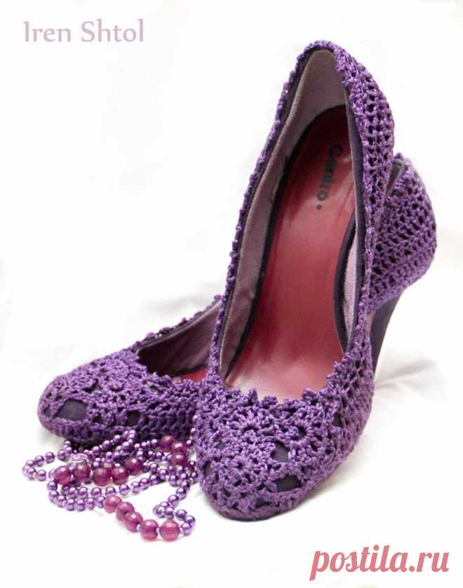 Iren Shtol's Hand-Made: МК по обвязыванию туфель