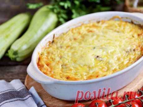 Запеканка из кабачков с курицей и грибами — рецепт с фото пошагово