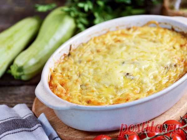 Запеканка из кабачков с курицей и грибами — рецепт с фото пошагово