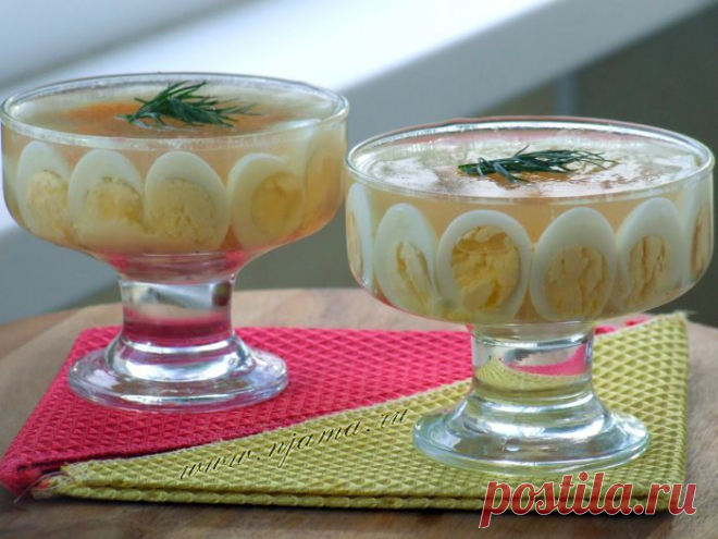 Куриное заливное с перепелиными яйцами | Готовим вместе с Нямой