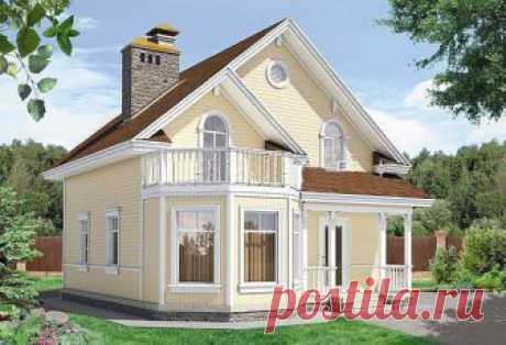 Каркасный дом 8,5х9,7 148м2 с мансардой и балконом