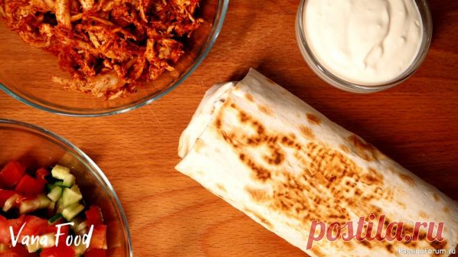 Шаурма в домашних условиях с курицей. Самый простой рецепт.