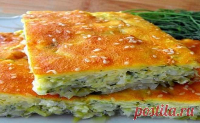 Быстрый пирог с капустой на кефире