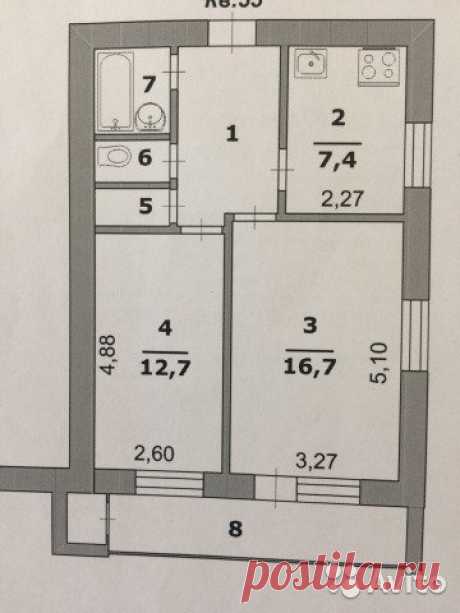 2-к квартира, 50 м², 10/12 эт. - купить, продать, сдать или снять в Белгородской области на Avito — Объявления на сайте Авито