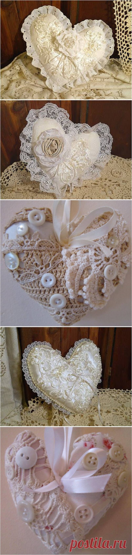 Сердечки, звездочки и подушки в стиле SHABBY CHIC