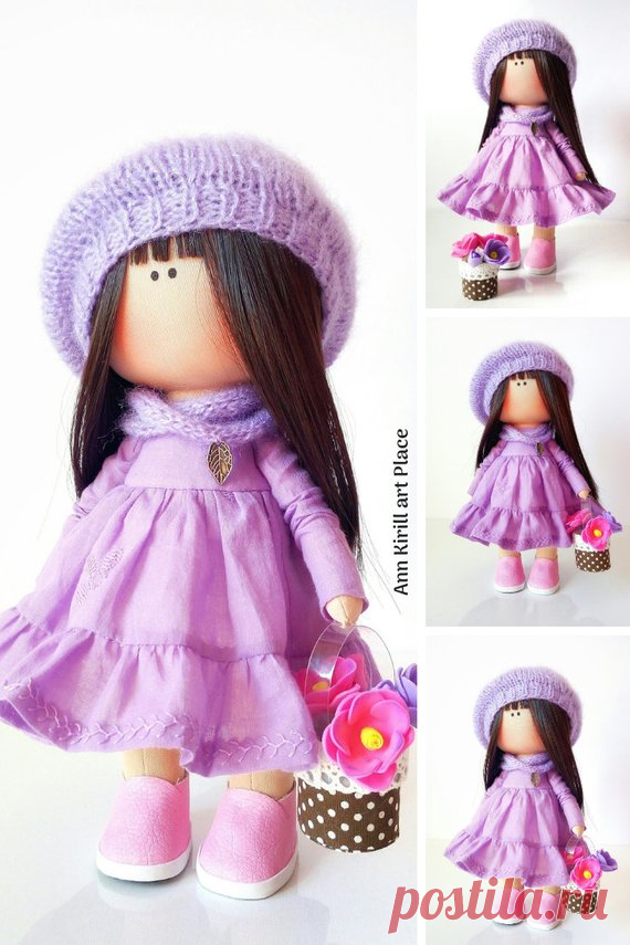 Love Winter Doll Christmas Fabric Doll Cloth Rag Doll Tilda | Etsy