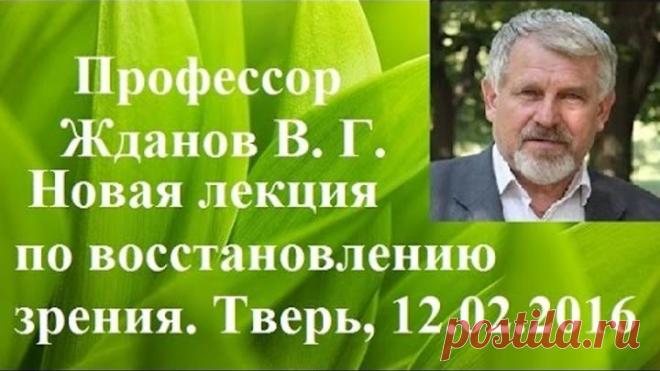 Профессор Жданов В. Г. Новая лекция по восстановлению зрения. Тверь, 12.02. 2016 г.