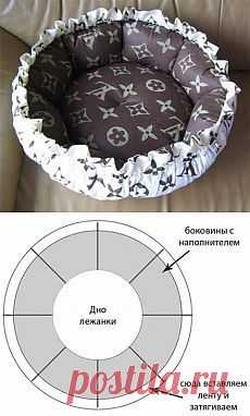 Самая простая выкройка лежанки для питомца | Искусница