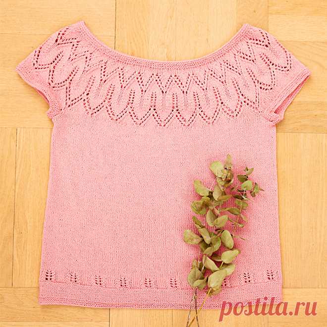 Топ с круглой ажурной кокеткой