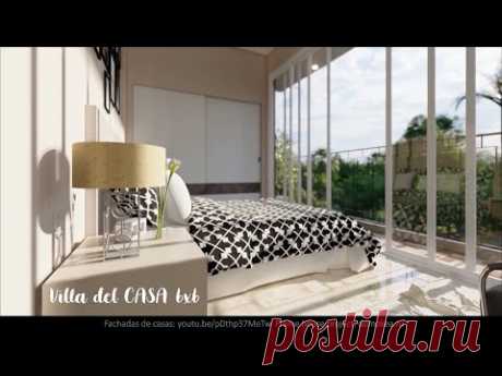 Потрясающий 2 этажный Каркасный ДОМ 6х6 с плоской крышей. Villa del CASA 6*6 ПРОЕКТ 3d sketchup