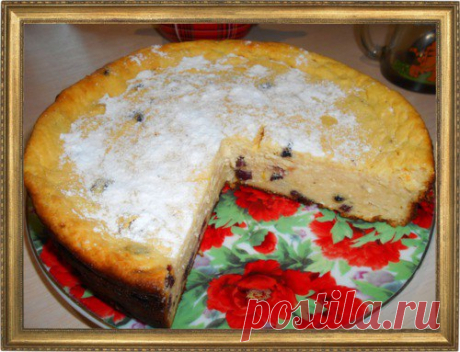 ТВОРОЖНАЯ ЗАПЕКАНКА С ИЗЮМОМ И РОМОМ.