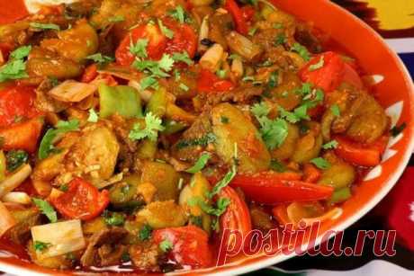 Баклажаны тушеные с мясом в мультиварке - Dynastyofchefs.ru