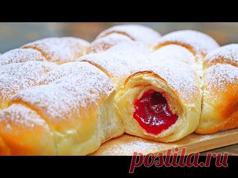 МЯГКИЕ как ПУХ! УДИВИТЕЛЬНО ПРОСТОЙ РЕЦЕПТ | БУЛОЧКИ к чаю | Кулинарим с Таней