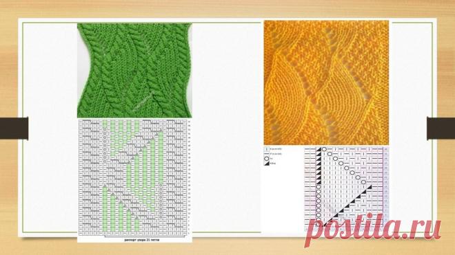 Вязяние спицами-рисунок Волны. Один узор - 2 образа. - svjazat.ru