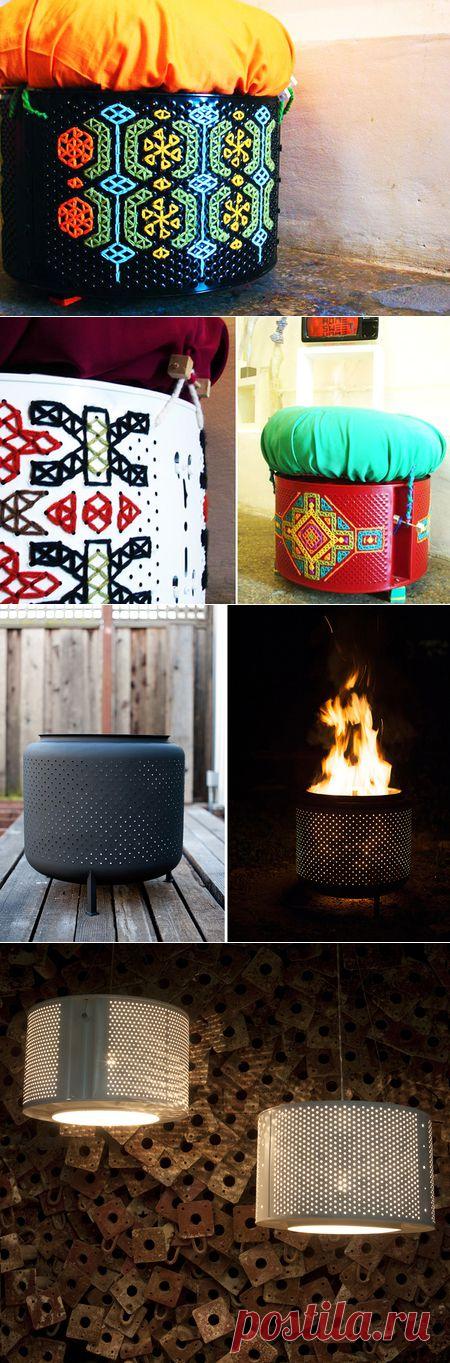 Девочки, от идеи у меня голова пошла кругом! 4 варианта использования барабана от старой стиральной машины / Интересные идеи декора / PassionForum - мастер-классы по рукоделию